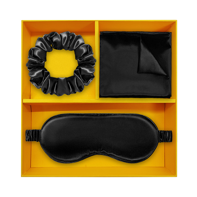 Custom Luxury Silk Hair Scrunchies and Pillowcase Set Perfect for Your Beauty Routine