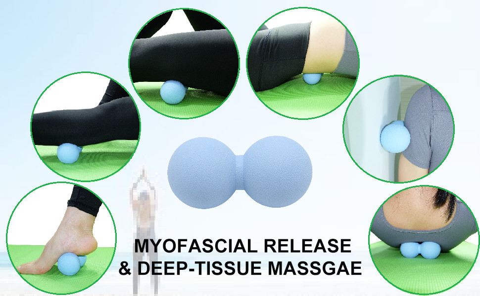 Yoga Peanut Lacrosse Massage Ball Fascia Release Double Lacrosse Massage Ball