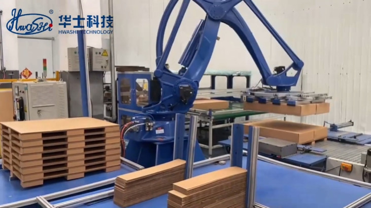 Electromagnet Gripper Handling Metal Carbon Steel Sheets Box Palletizer Machine Case Palletiser Machine