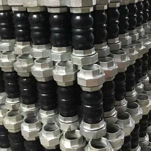 10mm 15mm Equal Head Double Sphere Rubber Expansion Joint For Weak Acids