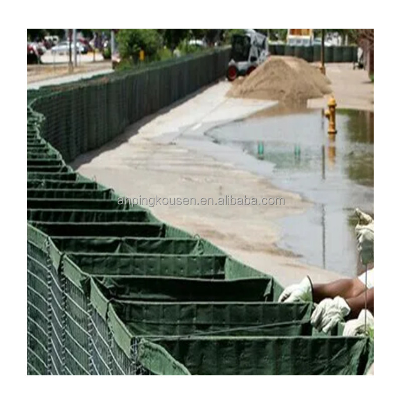 Galvanized Defence Barriers 2x1x1 Flood Protection Barrier Bastion Wall Square Hole
