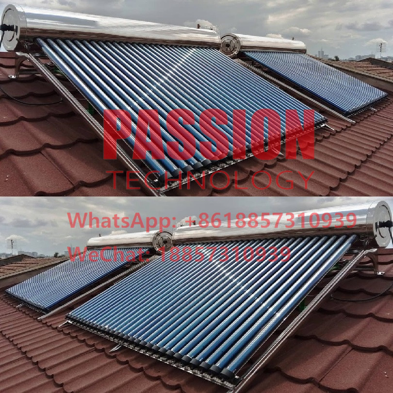 High Pressure Solar Water Heater Enamel Inner Tank 300L Heat Pipe Solar Collector