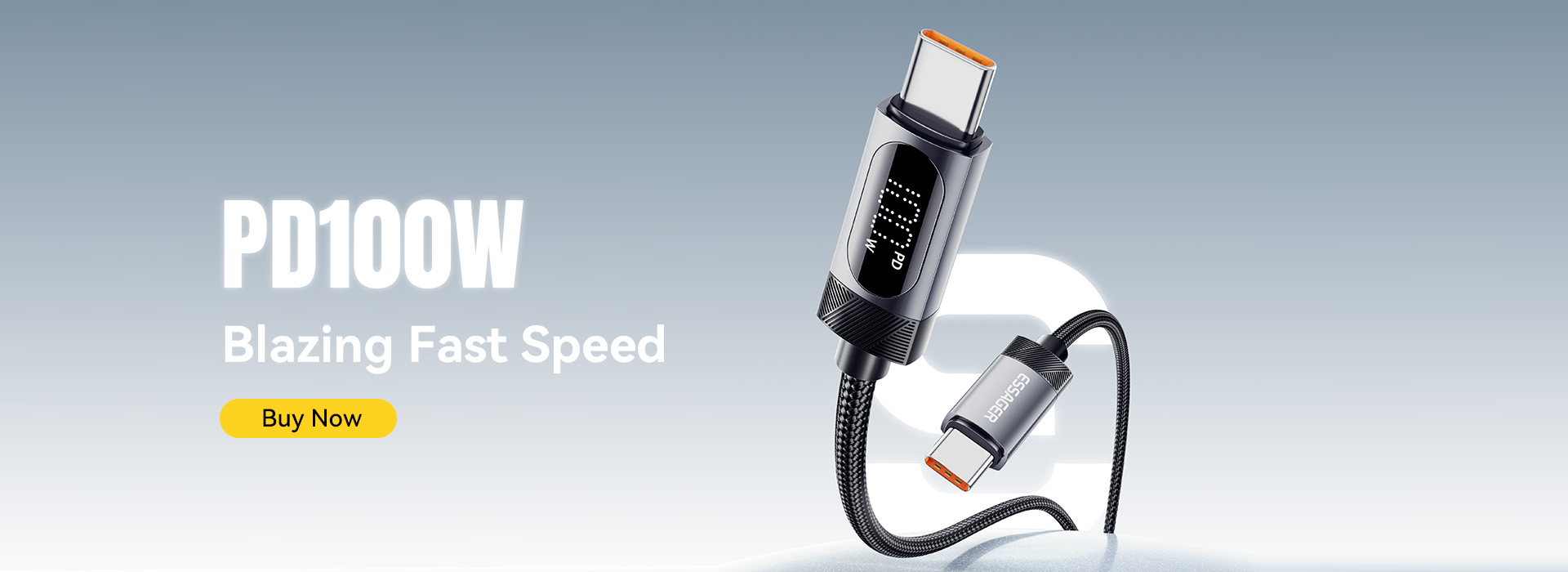 ESSAGER ES-X64 Series 60W 100W LED Display USB Type C Charging Cable