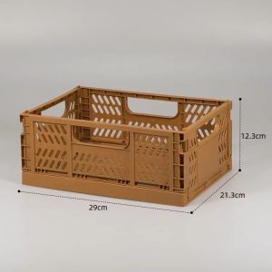 Convenient Mesh Plastic Crates for Office Desk Stackable and Blue NO Foldable