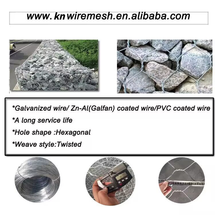 Easy Installation Gabion Basket With Soil/Sand/Rock Fill Bank Slope Protection Mesh