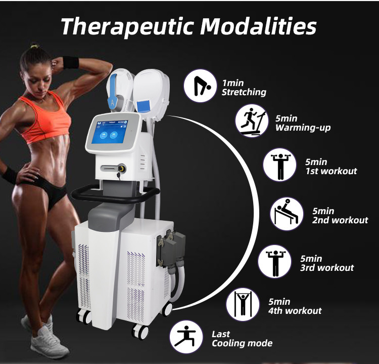 4 Handles HI-EMT EMS Sculpting Machine For Muscle Building