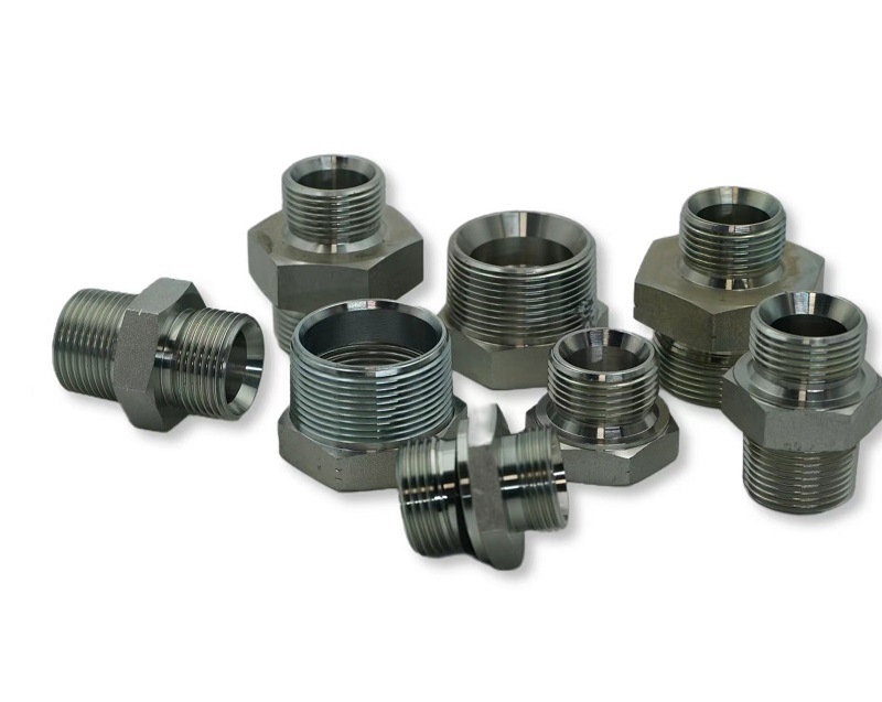 SAE High Pressure Carbon Steel Male O-Ring Face Seal Union Hydraulic Adapter Fittings