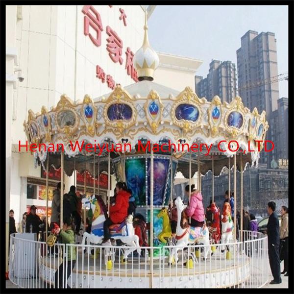 Quality China hot sale fiberglass carousel horse with 12 seats for sale