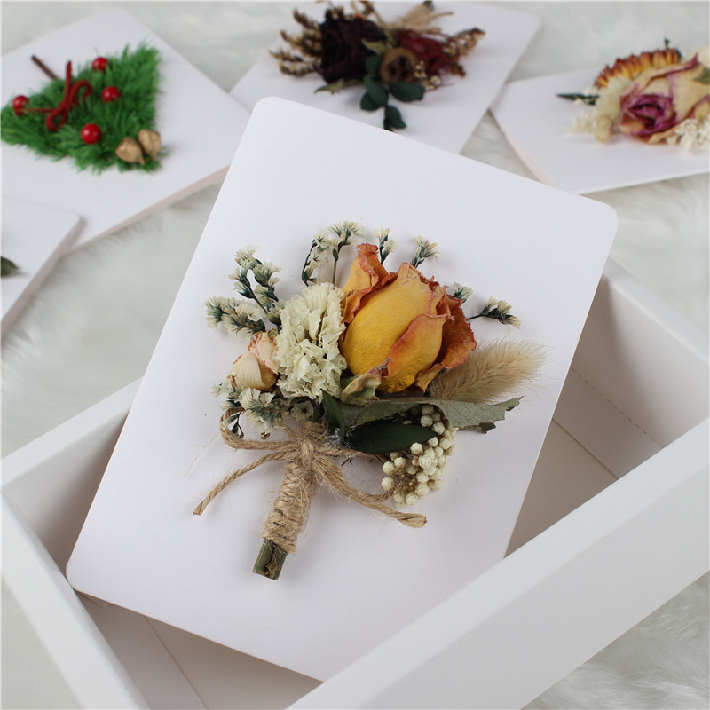 Custom Flower Cards Handmade , Mini Creative Flower Bouquet Card