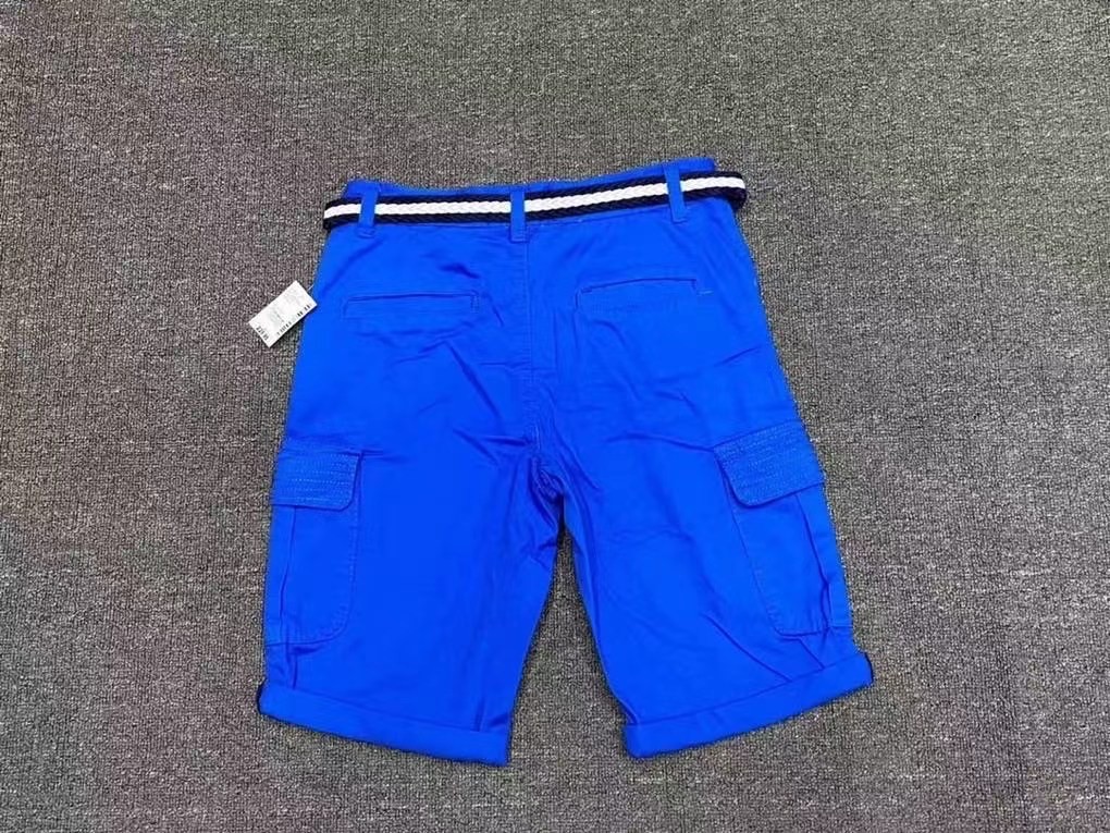 Summer DK Blue Kids Casual Loose Shorts With Four Pockets