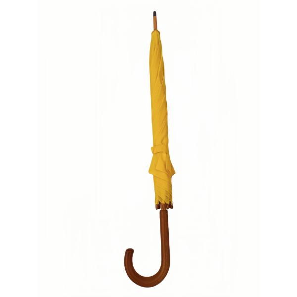 Quality high quality 23 Inches Windproof Auto Open Stick Umbrella With Wooden Shaft And Fiberglass for sale