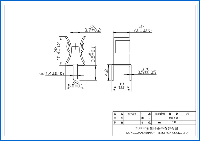 Tin Plated Spring Brass Glass PCB Fuse Holder Clip 30A For Ceramic Cartridge