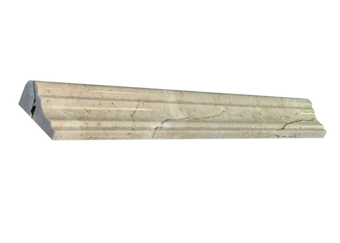 Beige Marble Crown shaped Moulding 12" Marble Pencil Rail For Wall Borders
