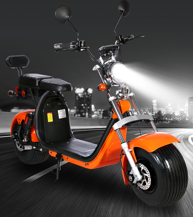 Fat Tire Harley Citycoco Electric Scooter 2000w 2 Wheel Long Range