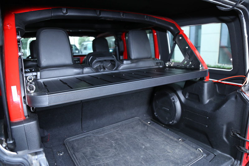 Built-in Shelf for JEEP Wrangle JK JL Rear Gate Metal Auto Trunk Boot Storage Inside