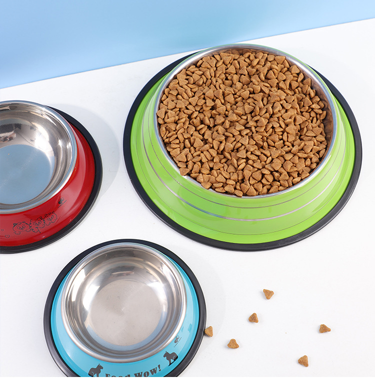 Stainless Steel Pet Cat Dog Bowls Feeders Customized Sublimation Non-Slip LCD Display NO