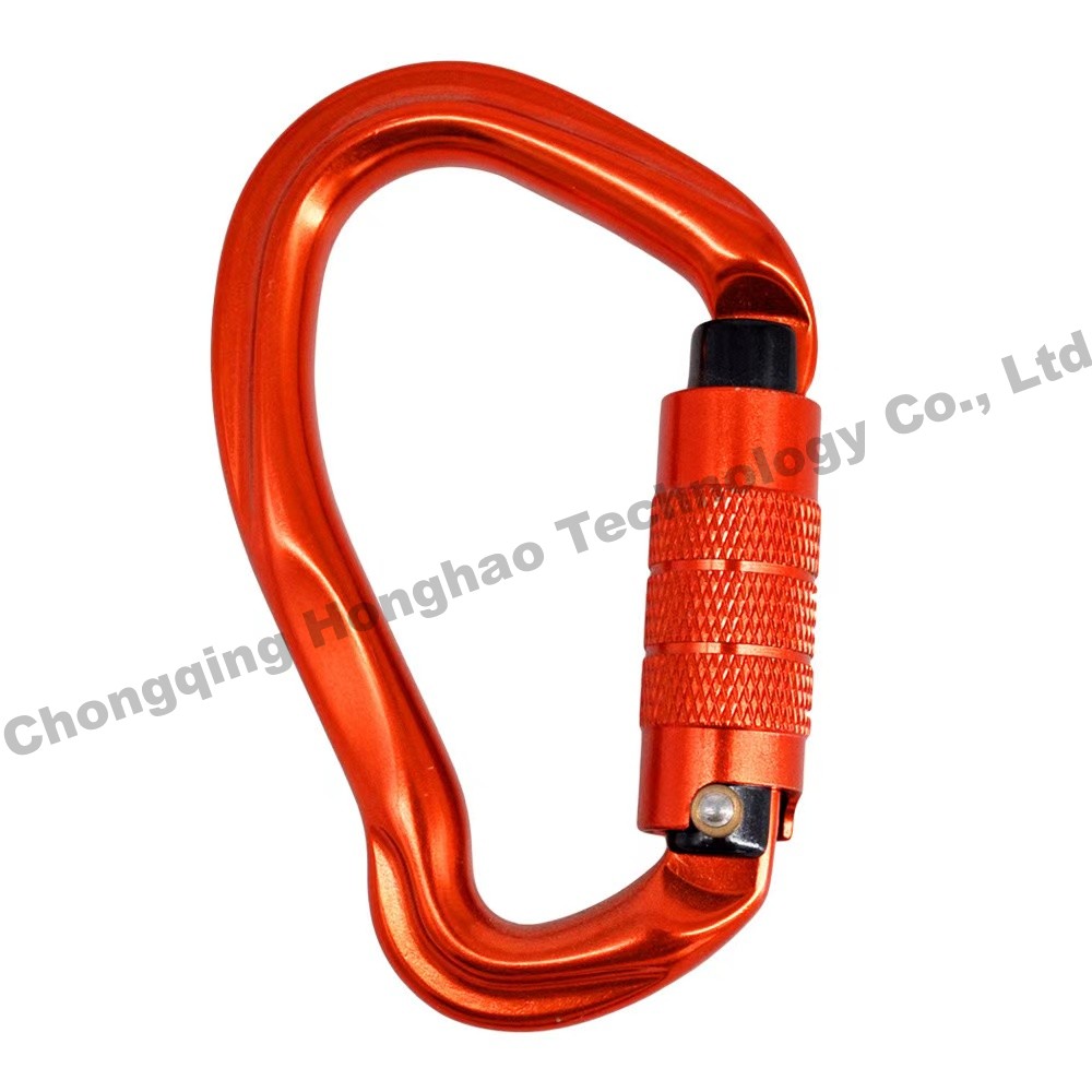 Aluminium Alloy Carabiner Unique Shape Auto Lock 23KN for Outdoor Climbing Adventure