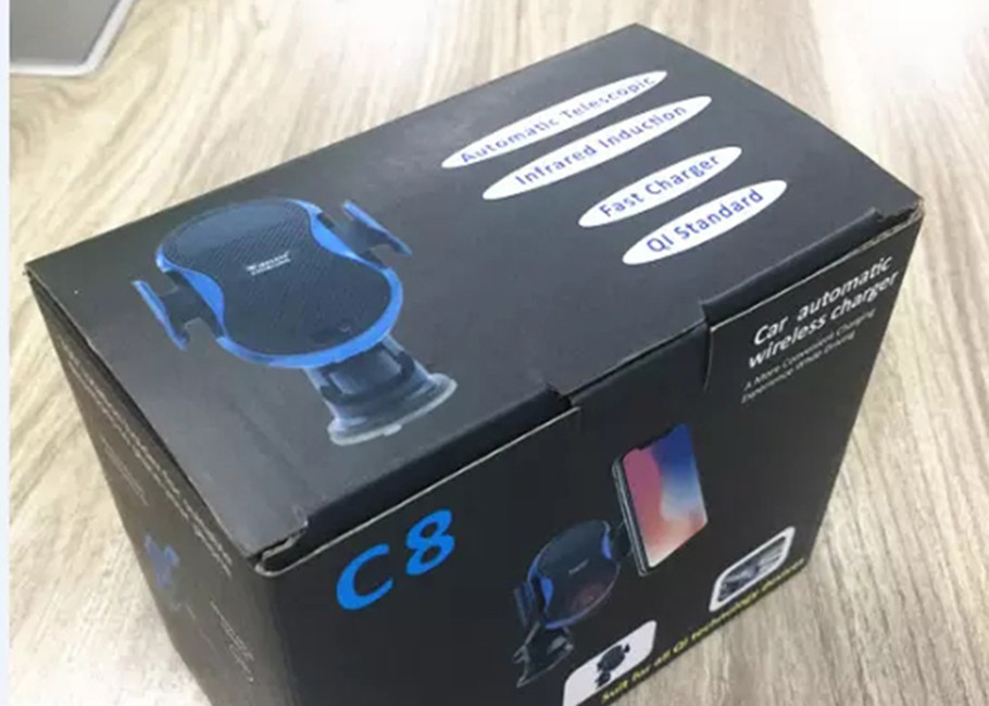 Handlebar Mounted Car Wireless Charger Blue Black ABS PC AC 5V/2A Weight 220g