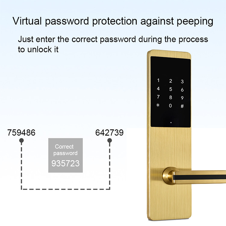 High Security Touch Keypad Apartment Smart Door Lock With Smart TTlock APP