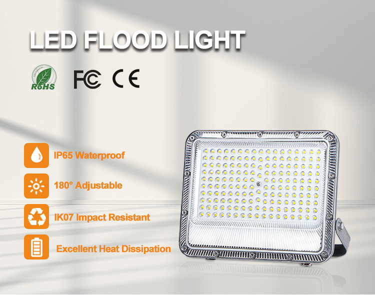 6500K 10000lm Luminous Outdoor LED Flood Lights For Industrial