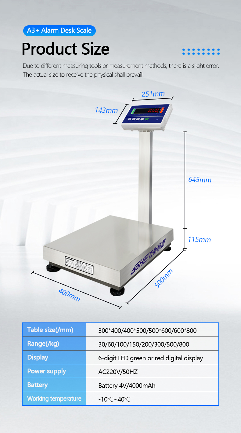 200KG SOHE A3 Two-Colour Alarm Lights for Electronic Industrial Weighing Scales Platform