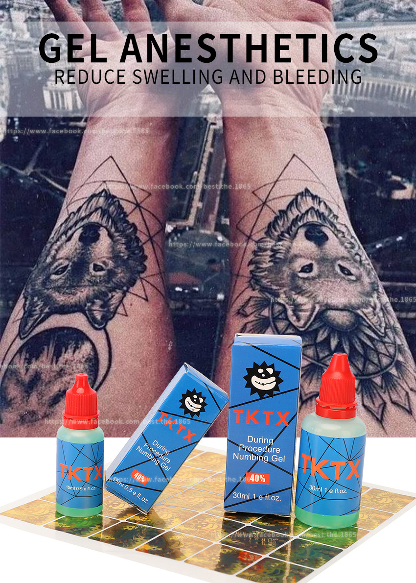 Original 40% Green TKTX Numbing Gel Cream Highly Effective 15ml 30ml