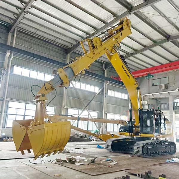 Telescopic Excavator with Clamshell Bucket Telescopic Boom for cat hitachi