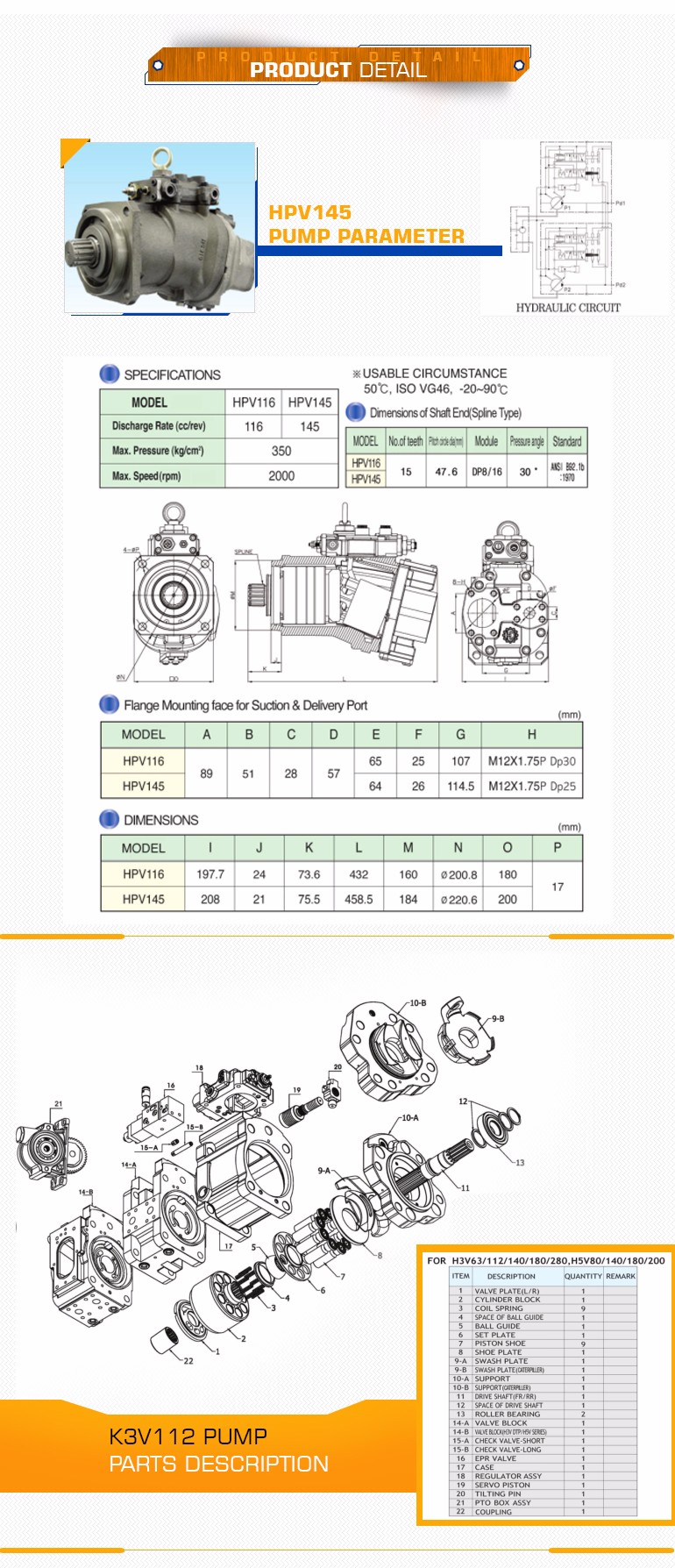 DH130 Rotary Joint Seal Kit Hydraulic Repair Kit For Doosan Daewoo Excavator