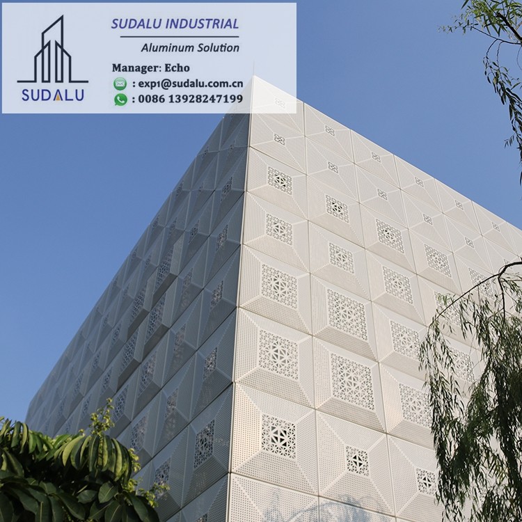 SUDALU Interior/ Exterior Decoration Laser Cut Aluminum Cladding Wall Panel