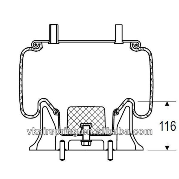 Firestone Reversible Sleeve Air Spring, 9.45 X 6.40, Truck Part No. W01-358-9073