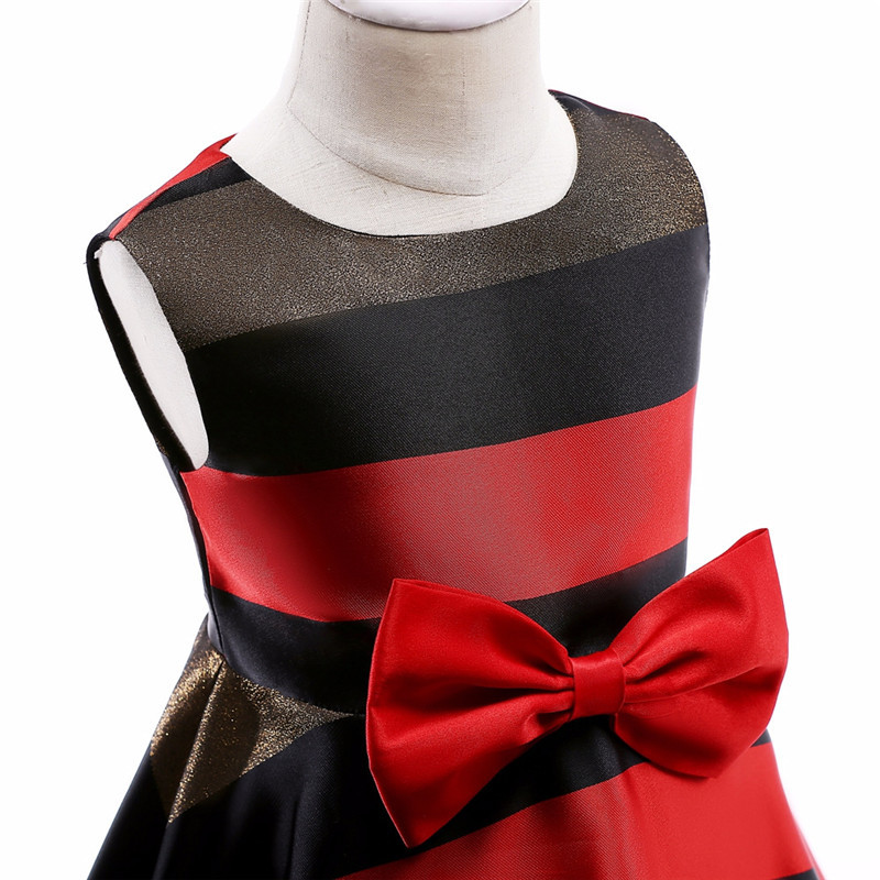 New Sukienki Dla Dziewczynek Vestidos De Novia Elsa Costume Lol Dress Horizontal Stripes Flower Girl Dress Sukienka Dzie