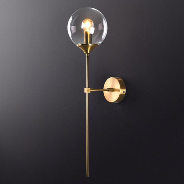 Rose Gold Color glass ball wall sconce for Corridor Living room Studio Bedroom (