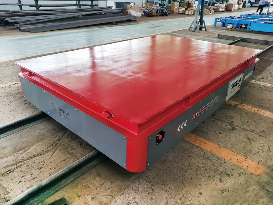 Heavy Load 10 Tons Battery Powered Rail Transfer Trolley With Remote Control