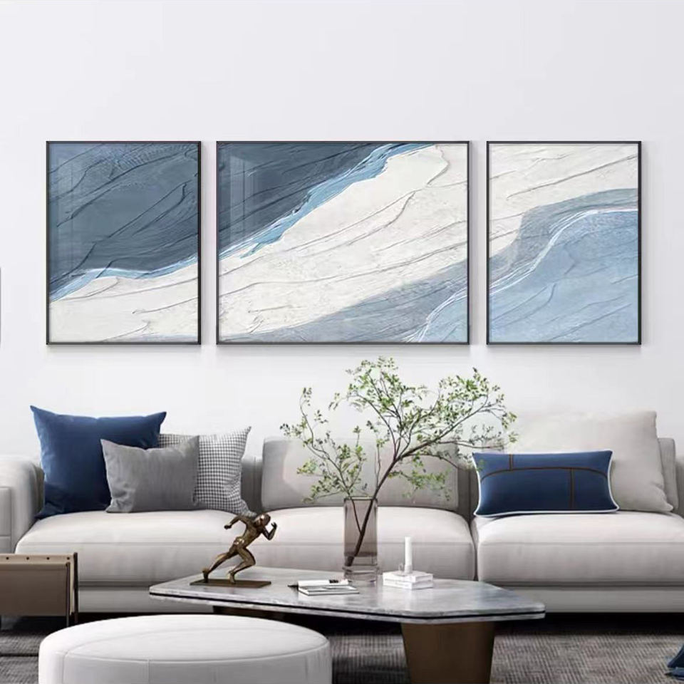 Customized Home Decor Wall Art Painting Hand Painted Landscape Sunset Mountain Scenery Canvas Textured Oil Painting