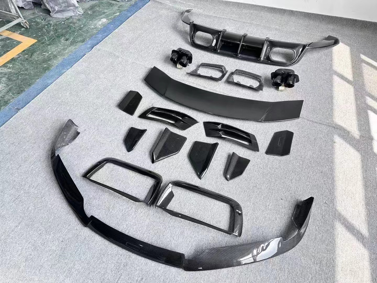 Repair Porsche 992 Body Kit BS Style Turbo Widebody Diffuser Spoiler Dry Carbon Fiber
