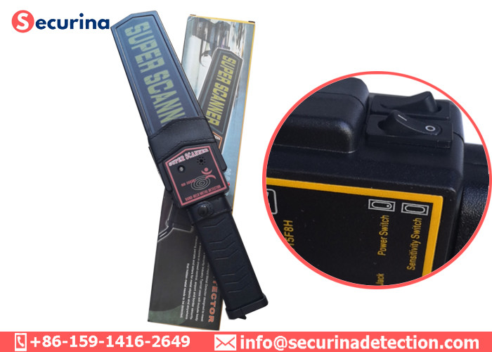 High Sensitivity Portable Metal Detector Continuous Adjustment For Airport Security