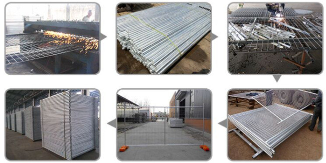 2.1m Moveable Retractable Temporary Construction Fence Panel 32mm Dia Round Tube