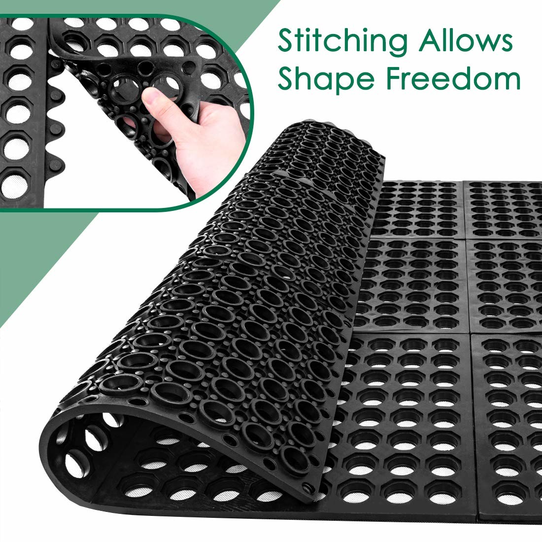 ESD Black Anti Fatigue Mat Industrial Antifatigue Commercial Factory Kitchen Floor Mat