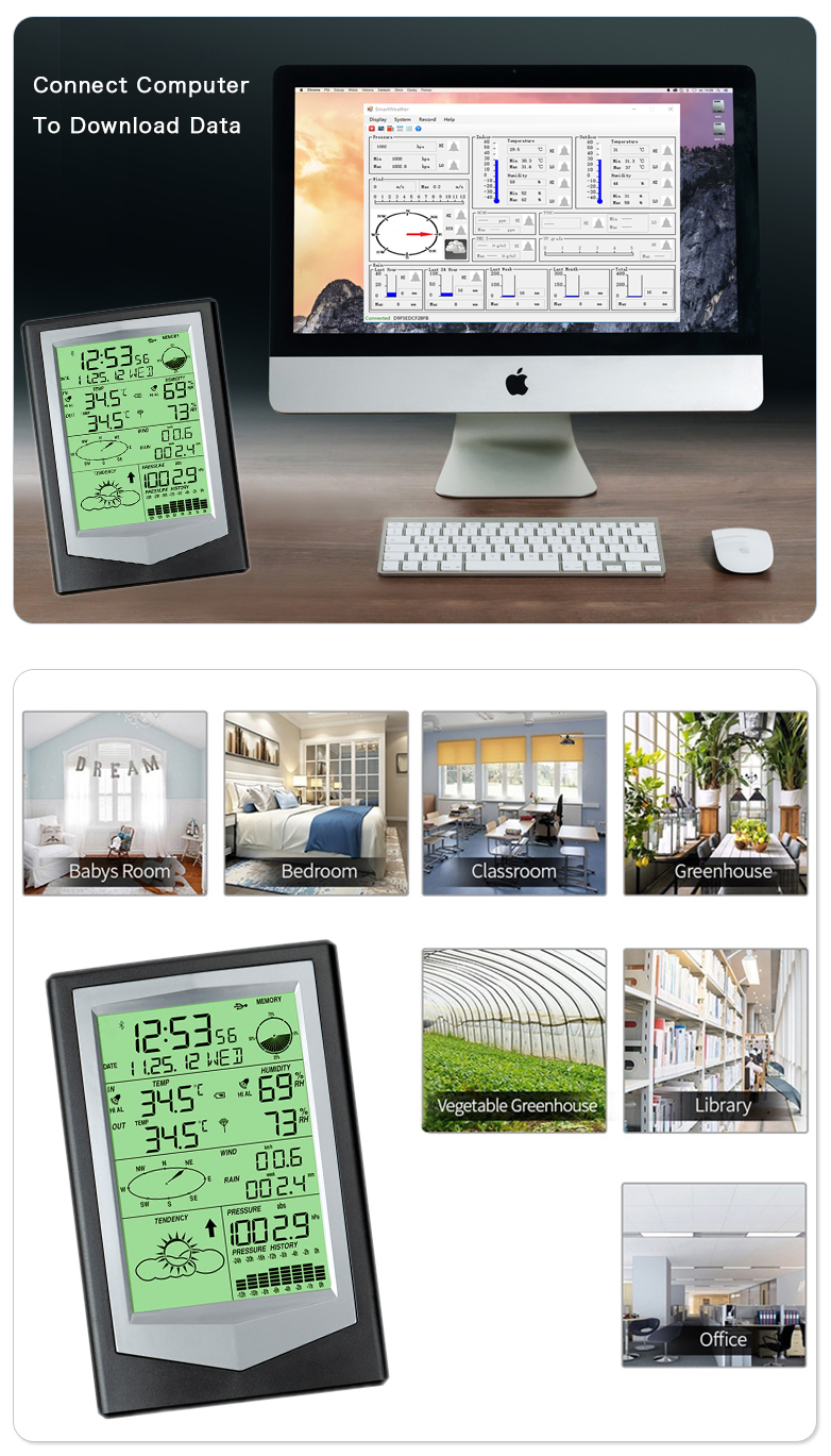 Outdoor Automatic Weather Station For Agriculture Greenhouse Rainfall And Weather Forecasting