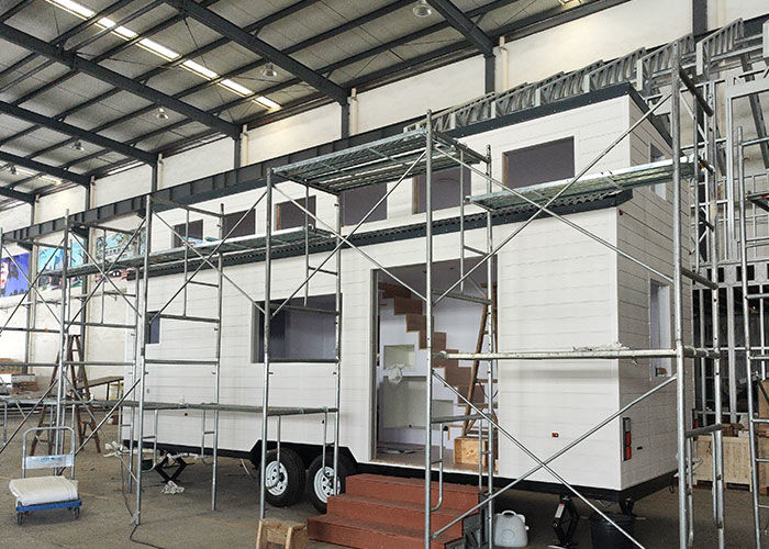 Modern Tiny House On Wheels With Solar Panels Prefab 2 Bedroom Mobile Home