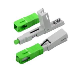 China 0.9mm Cable SC APC Fiber Fast Connector IEC FTTH Drop Cable Connector on sale