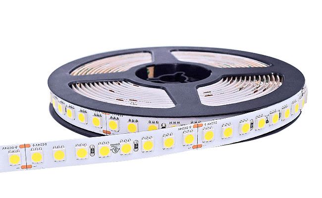 Monochrome 12V SMD 5050 LED Strip Light White Light Golden Light