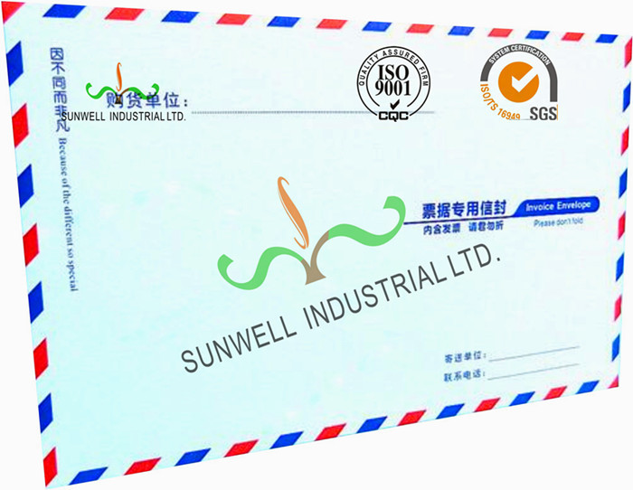 Standard Size Kraft Paper Custom Printed Envelopes With UPC Barcode Printing Edge