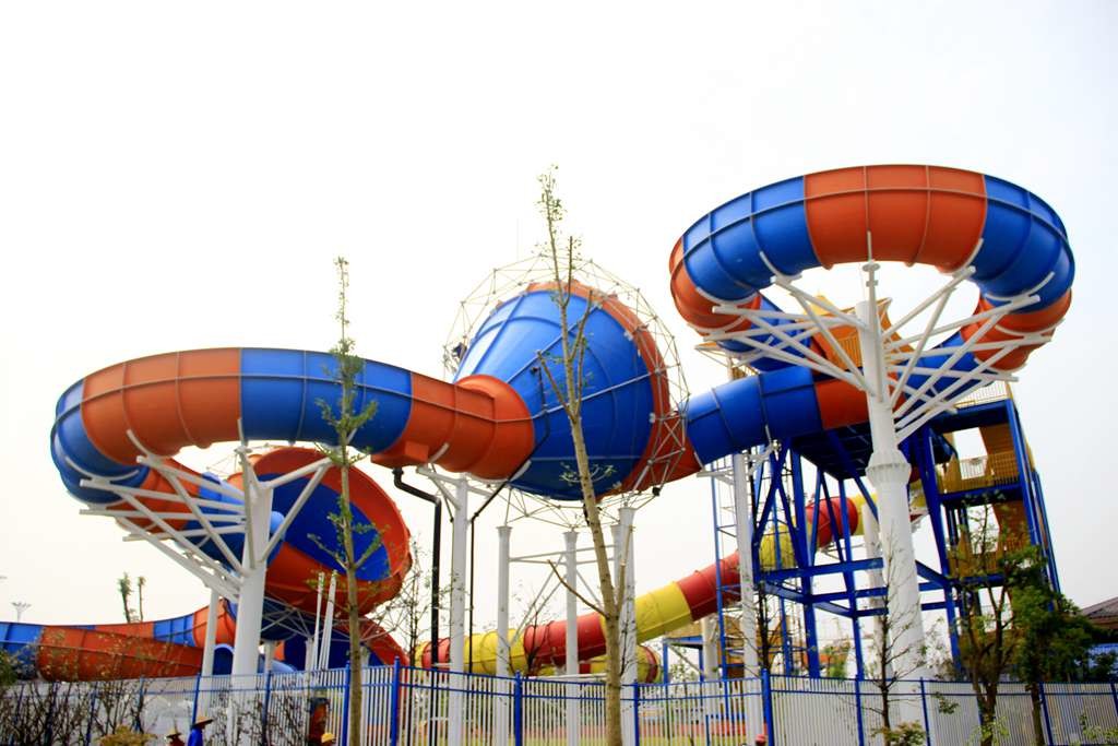 Commercial Fiberglass Water Roller Coaster Slide For Family Amusement Parks