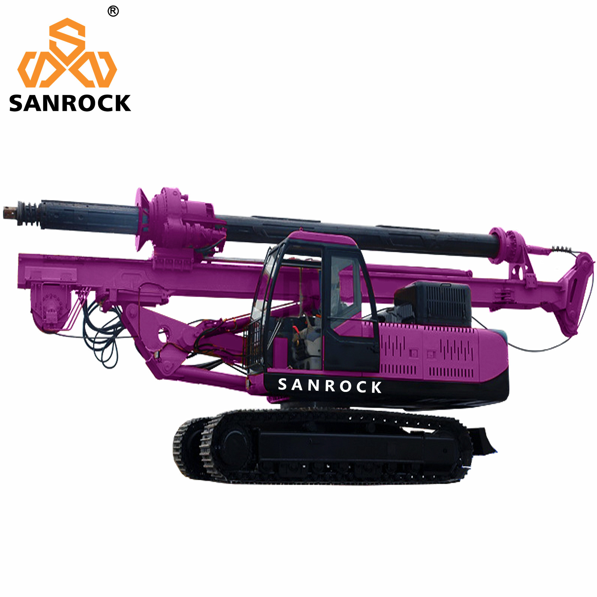 Crawler Rotary Pile Drilling Rig Construction Works Hydraulic Borehole Drilling Machine