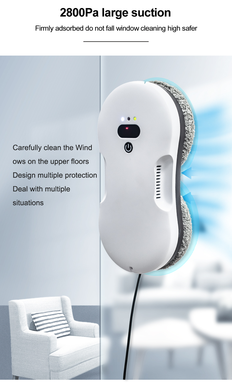 Rise Exterior Window Cleaning Robot with German Operating Language and 500mAn Battery