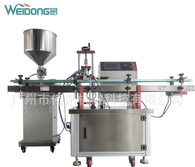 Stainless Steel Cosmetic Liquid Filling Machine 10-1000ml 50 Bottles / Min