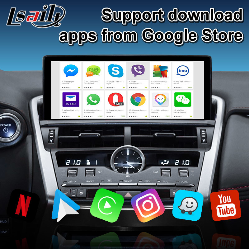 Lsailt 10.25 Inch car navigation for android Screen for Lexus NX NX300 NX300h 2018-2021 gps multimedia system