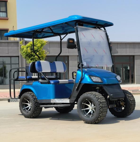 Blue Luxury Electric Golf Cart – An Eco-Friendly And Stylish Transportation
