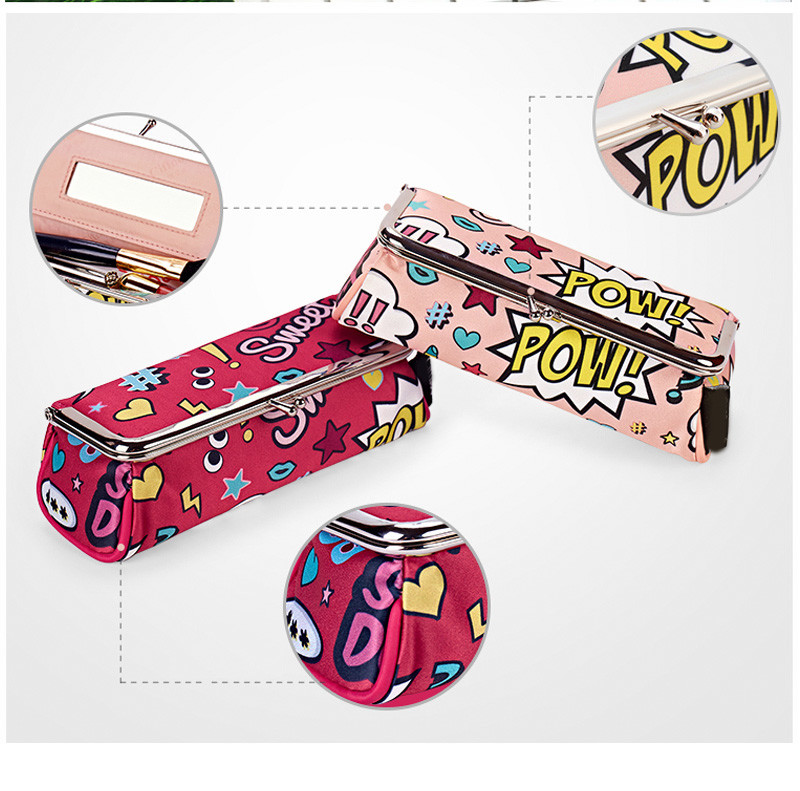 Professional Custom Red Cartoon Portable Cute Cosmetic Make Up Travel Bag